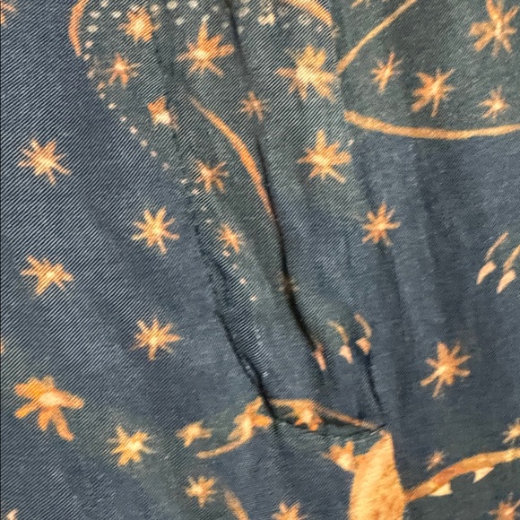 Farm Rio x Anthropologie Wide-Leg Trousers Sun Moon Print Size Small - Picture 6 of 16